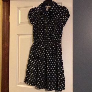 Navy poka dot dress